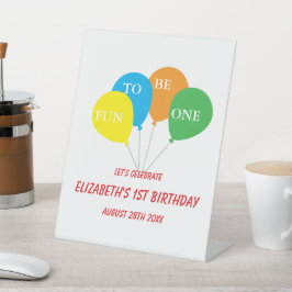 1歳 誕生日 おめでとう Fun To Be One 台座サイン