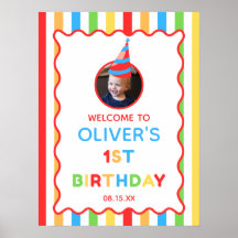 1歳 誕生日 フォト ウェルカムボード おめでとう