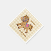 1歳 誕生日 ポニー ナプキン スタンダードカクテルナプキン (角)