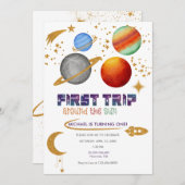 1歳 | First Trip のまわりに The Sun |銀河系 招待状 (正面/裏面)