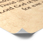 1歴代誌29:10ヘブライ語と英語 ポスター (角)