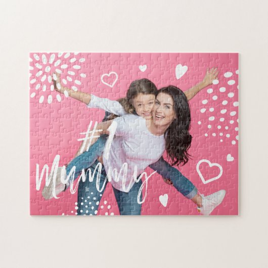 #1母の日のミイラの写真おもしろいプレゼント ジグソーパズル (横)