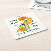 1気にペテロ5:7 スクエアペーパーコースター (アングル)