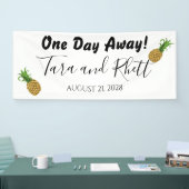 1泊パイナップル遠くにリハーサルディナーバナー 横断幕 (トレードショー)