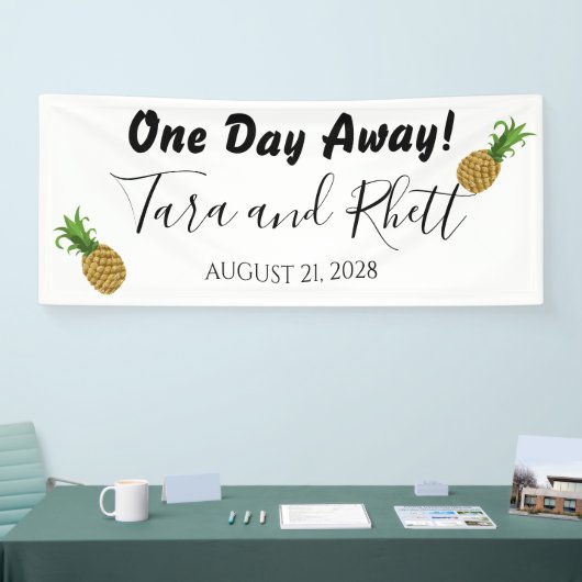 1泊パイナップル遠くにリハーサルディナーバナー 横断幕 (トレードショー)