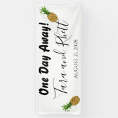 1泊パイナップル遠くにリハーサルディナーバナー 横断幕 (縦)