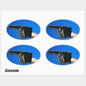 #1泡指 楕円形シール (シート)