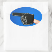 #1泡指 楕円形シール (バッグ)