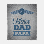 #1父 フリースブランケット (正面)