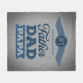 #1父 フリースブランケット (正面(横))