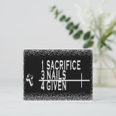 1犠牲+ 3爪、 ネイル=4与えクリスチャン・イエス ポストカード (スタンド正面)