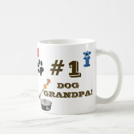 #1犬のおもちゃグラフィックコーヒーマグ付き犬のおじいちゃん コーヒーマグカップ