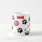 #1犬のおもちゃグラフィックコーヒーマグ付き犬パパ コーヒーマグカップ (中央)