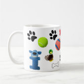 #1犬のおもちゃグラフィックコーヒーマグ付き犬パパ コーヒーマグカップ (左)