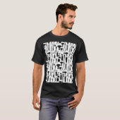 #1理容師の用具の人の黒いTシャツ Tシャツ (正面フル)