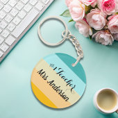 1番の先生パーソナライズされたカラフル キーホルダー