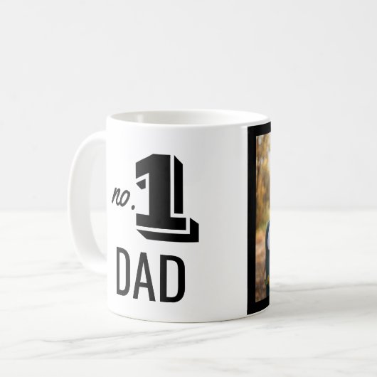 1番パパの父親がフォトギフトコーヒーマグ コーヒーマグカップ (正面左)