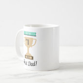 1番最高のパパ賞ウィムシー・トロフィー父の日 コーヒーマグカップ (正面左)