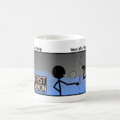 1番目おもしろいのスモークサーモンのステックマンマグカップ – 110 コーヒーマグカップ (中央)