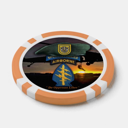 1番目のグループ特殊部隊グリーンベレーツベット ポーカーチップ (シングル)