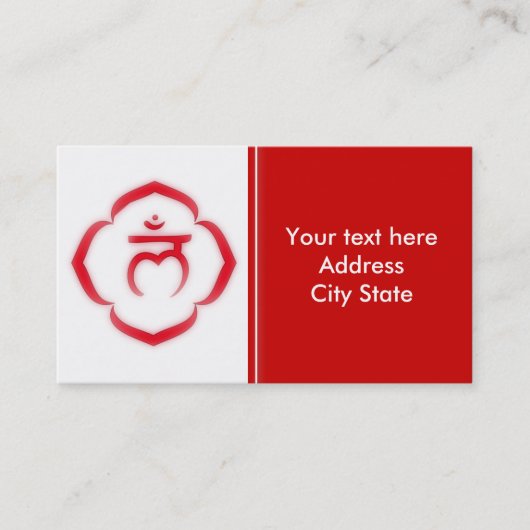 1番目のチャクラ(ルートチャクラ) 名刺 (正面)