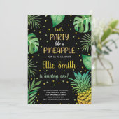 1番目のブラックグリーンパイナップル招待状 招待状 (スタンド正面)