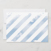 1番目の写真の誕生日パーティー招待状金ゴールドグリッターブルー 招待状 (裏面)