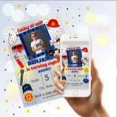 1番目の応答者の写真誕生日招待状 招待状