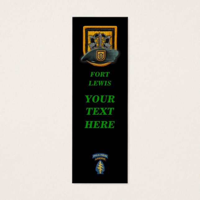 1番目の特殊部隊グリーンベレーグループbookmarks (正面)