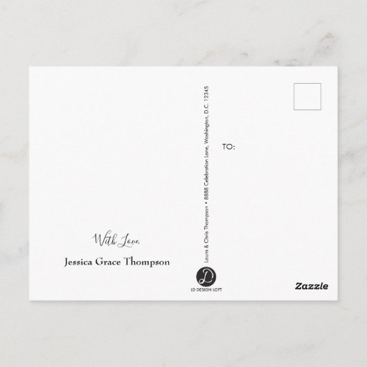 1番目の聖なる聖体拝領感謝してい写真 ポストカード (裏面)