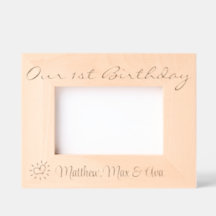 1番目の誕生日の三つ子，双子，名前，写真， 6x4",