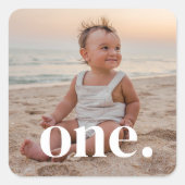 1番目の誕生日の写真 – 1 スクエアシール (正面)