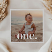 1番目の誕生日の写真 – 1 スタンダードカクテルナプキン