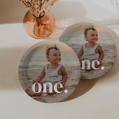 1番目の誕生日の写真 – 1 ペーパープレート