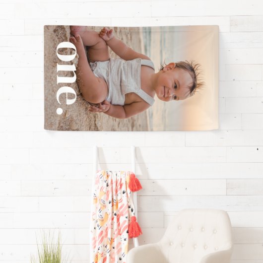 1番目の誕生日の写真 – 1 横断幕 (インサイチュ)