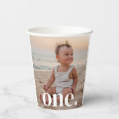 1番目の誕生日の写真 – 1 紙コップ (裏面)