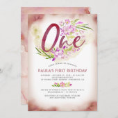 1番目の誕生日パーティー誕生日ワン招待状 招待状 (正面/裏面)