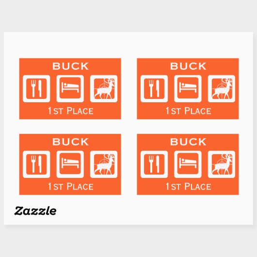 1番目の配置オレンジディアクロスヘアカーソル狩り 長方形シール (シート)