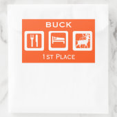 1番目の配置オレンジディアクロスヘアカーソル狩り 長方形シール (バッグ)