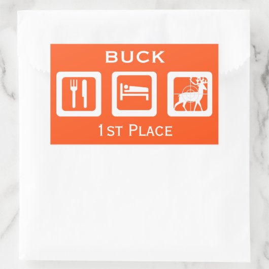 1番目の配置オレンジディアクロスヘアカーソル狩り 長方形シール (バッグ)