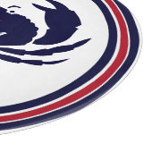 1番航海の目の赤い海軍の白蟹 カッティングボード (角)