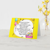 1番誕生日1番ベビー! カード (黄色い花)