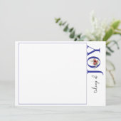 1白いクリスマスカードの写真 – JOY シーズンカード (スタンド正面)