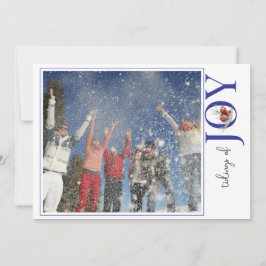 1白いクリスマスカードの写真 – JOY シーズンカード