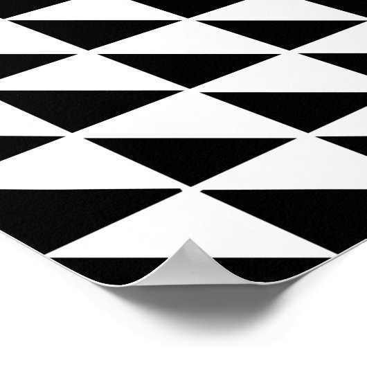 #1白黒の三角形パターンの光学錯覚 ポスター (角)