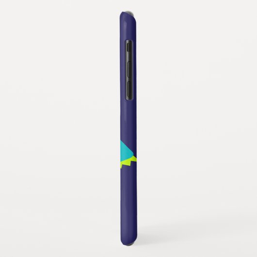 1目のエイリアンキッズブルー緑の名前 Case-Mate iPhoneケース (裏面/左)