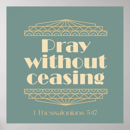 1祈テサロニア人を止めずに5:17 ポスター (正面)