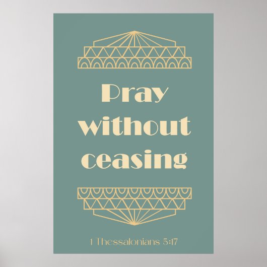 1祈テサロニア人を止めずに5:17 ポスター (正面)