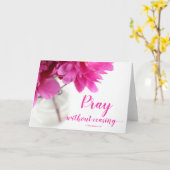 1祈テサロニケ5:17牡丹 カード (黄色い花)