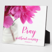 1祈テサロニケ5:17牡丹 フォトプラーク (側面)